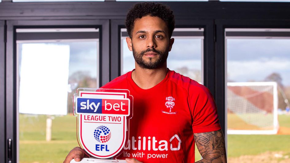 Bruno Andrade wins the League Two Player of the Month award for February
