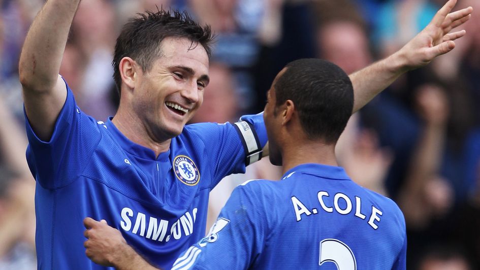 Frank Lampard (left) celebrates with Ashley Cole in 2010