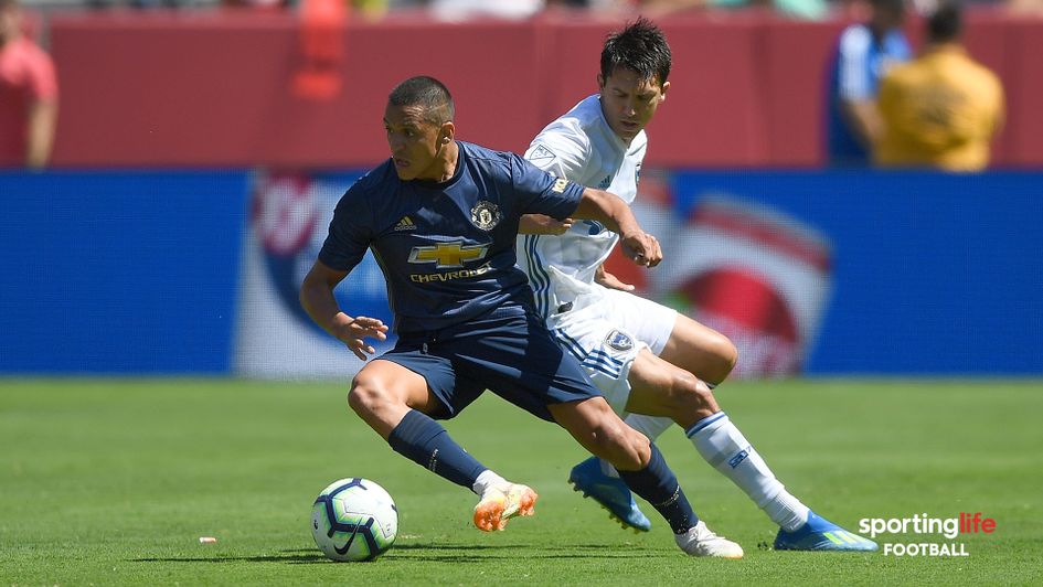 Alexis Sanchez in action for Manchester United against San Jose Earthquakes