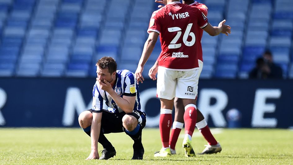 Julian Borner looks dejected after Sheffield Wednesday's draw with Bristol City