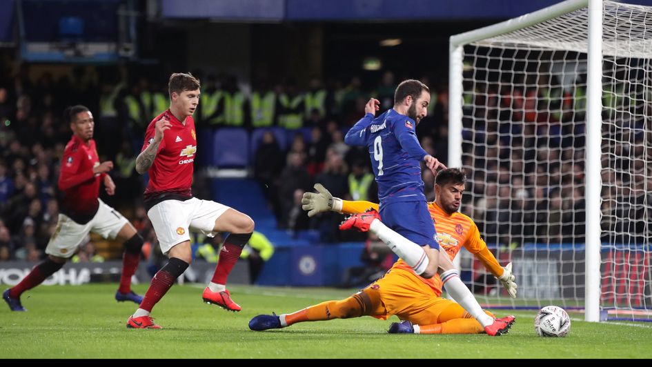 Gonzalo Higain has his shot saved