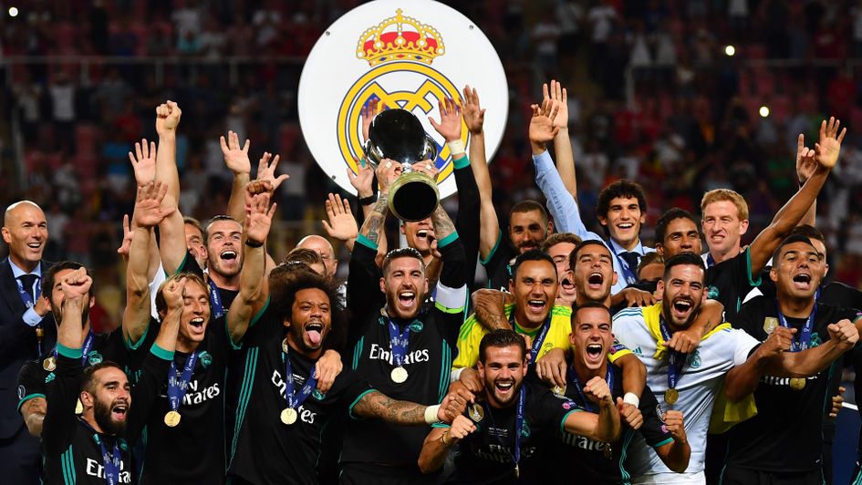Real Madrid with the UEFA Super Cup