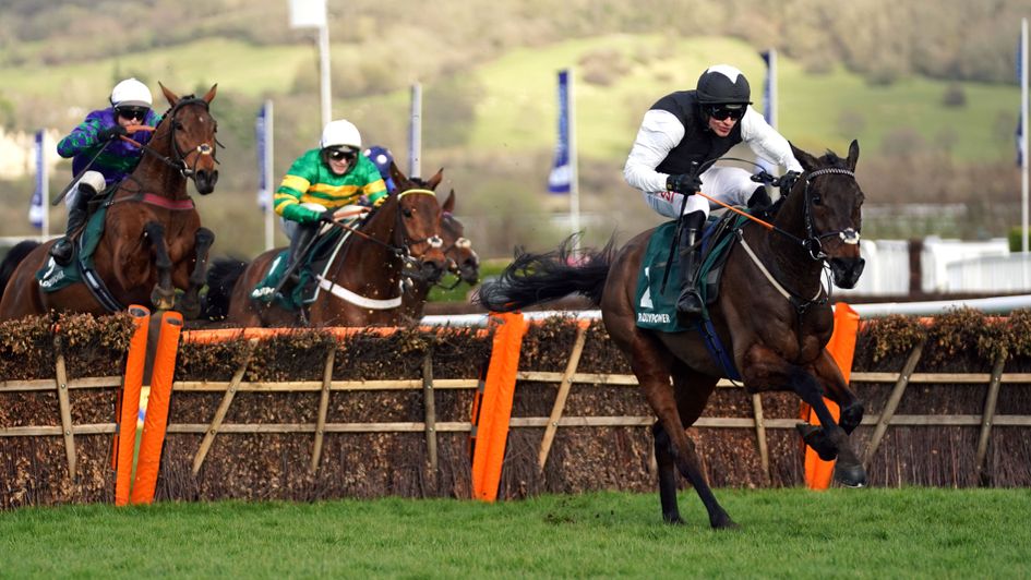 Flooring Porter is in control of the Paddy Power Stayers' Hurdle