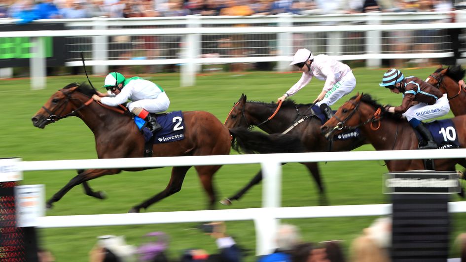 Jazeel chases down Mountain Angel at Epsom
