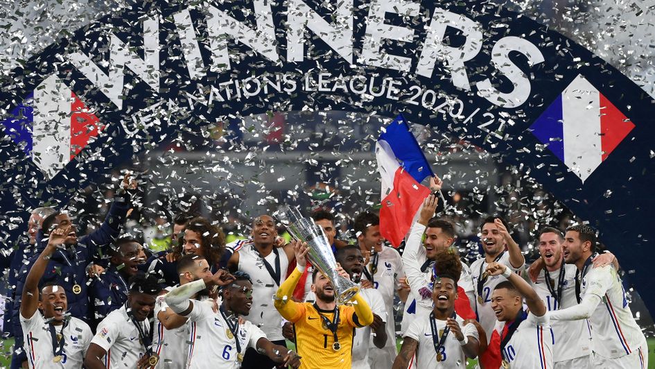 France lift the Nations League trophy
