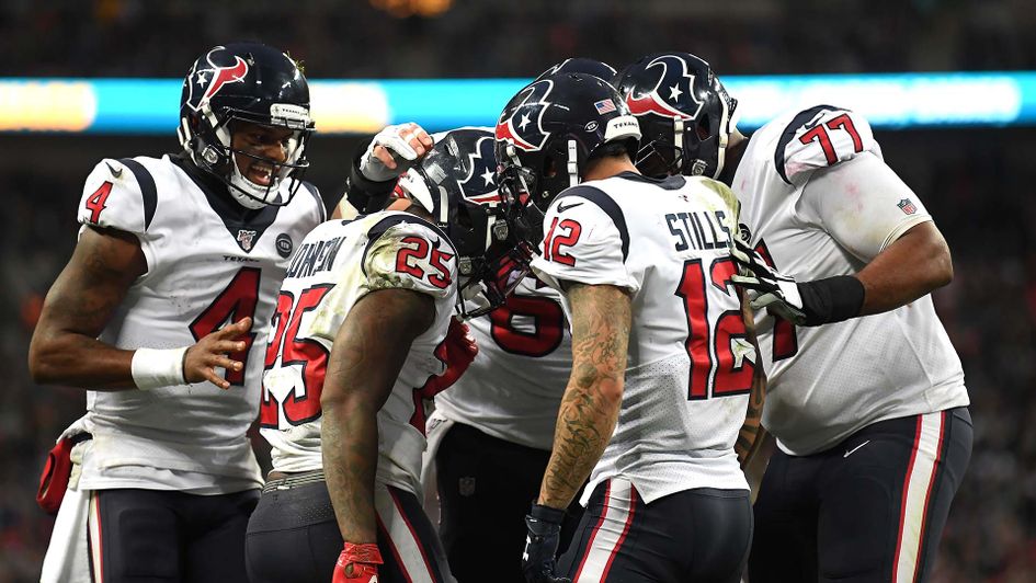 The Houston Texans celebrate in the NFL