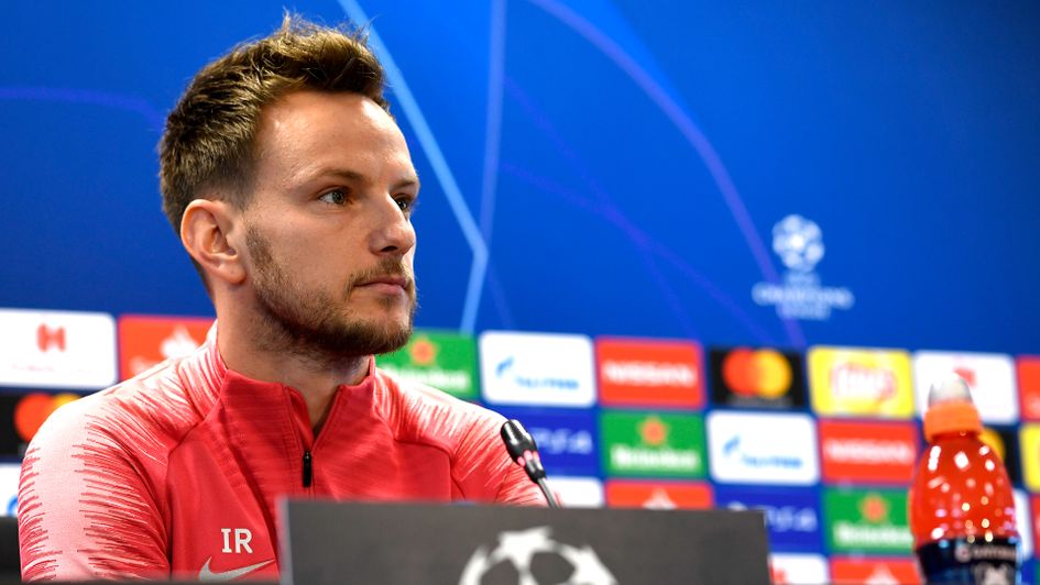 Ivan Rakitic speaks to the media