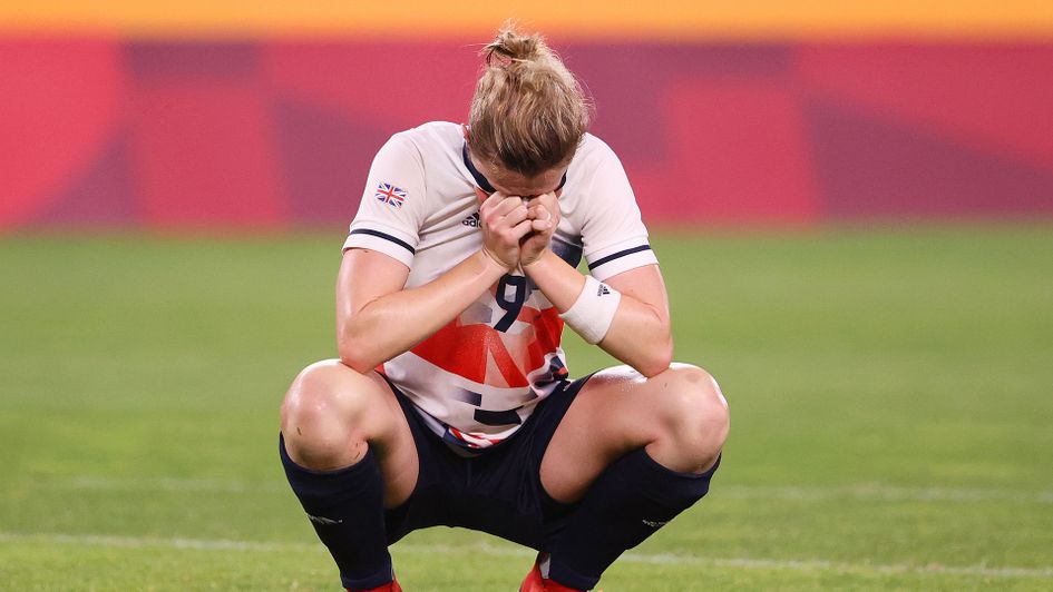 Team GB's Ellen White distraught with defeat