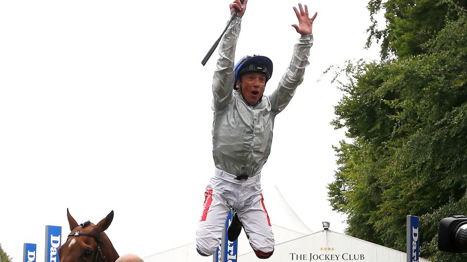 Frankie Dettori celebrates his Bunbury Cup win