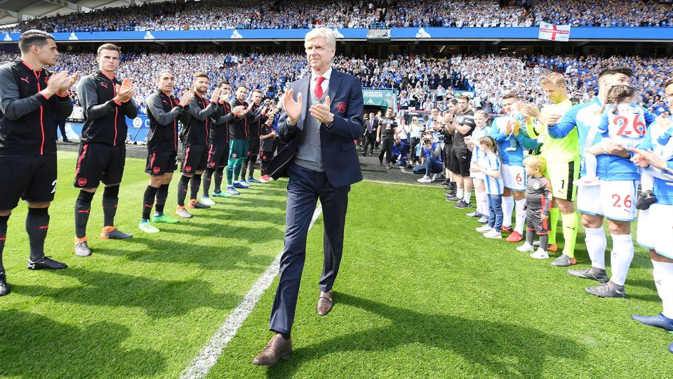 Arsene Wenger in his last game as Arsenal boss at Huddersfield