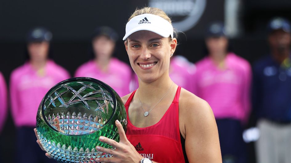 Angelique Kerber celebrates in Sydney