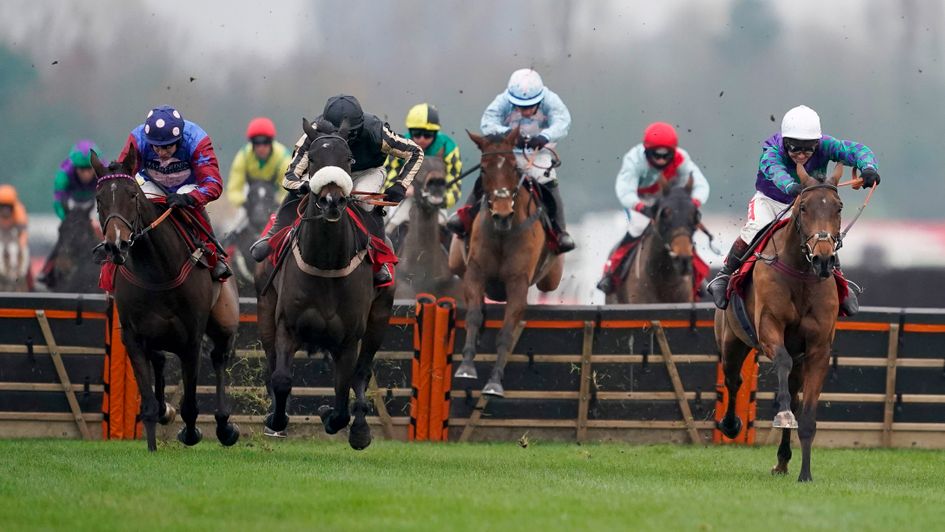 Thyme Hill (right) leads the charge to the line