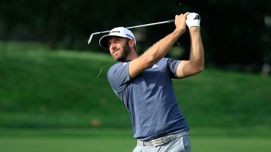 Dustin Johnson in action at the BMW Championship in Chicago