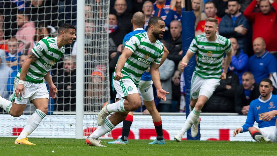 Cameron Carter-Vickers celebrates his goal against Rangers
