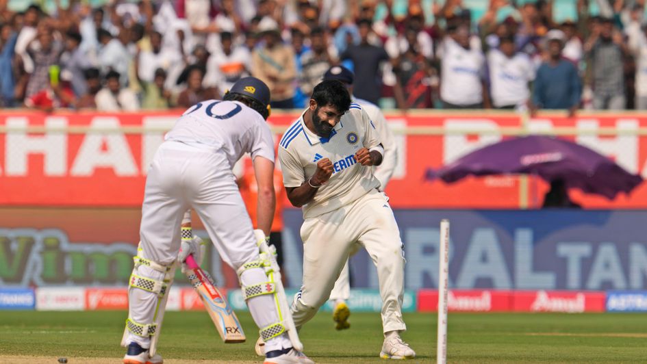 Jasprit Bumrah celebrates