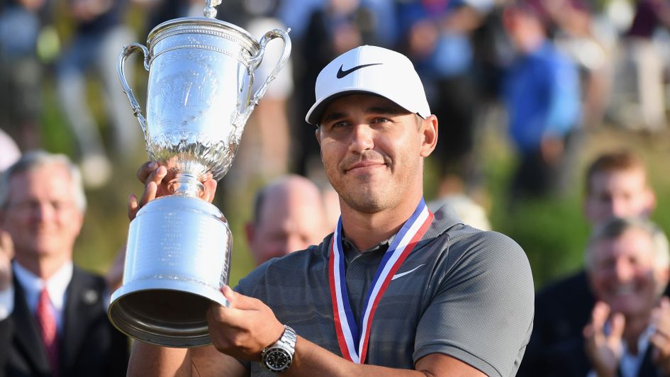 Brooks Koepka with the US Open trophy