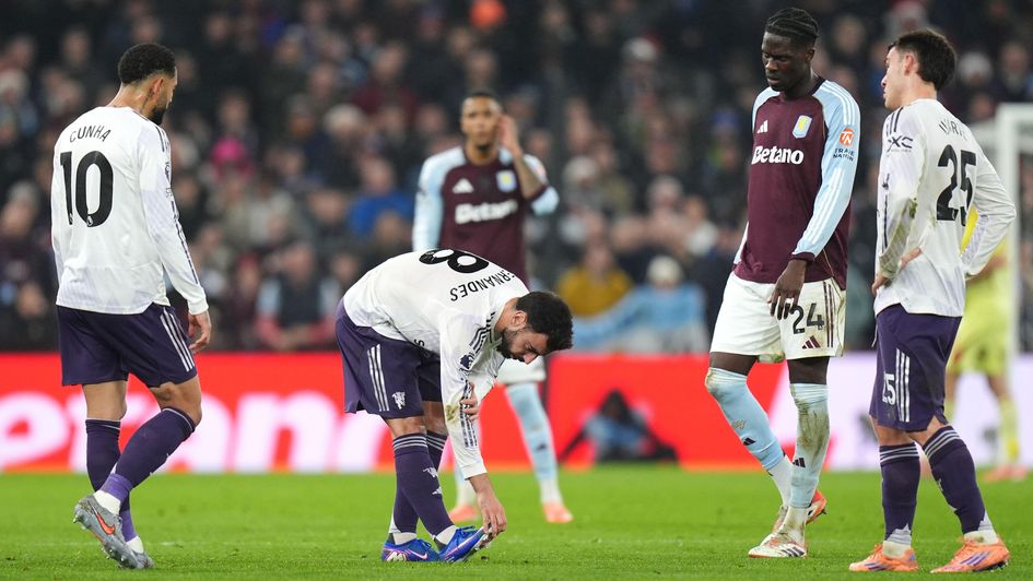 Bruno Fernandes was injured in Manchester United's loss to Aston Villa