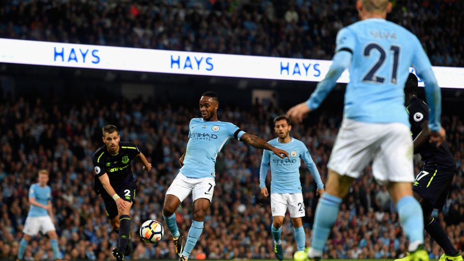 Raheem Sterling volleys home Man City's equaliser