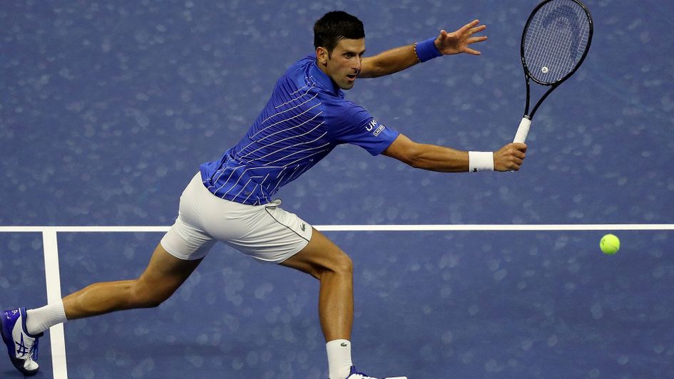 Novak Djokovic defeated Damir Dzumhur in straight sets at the US Open