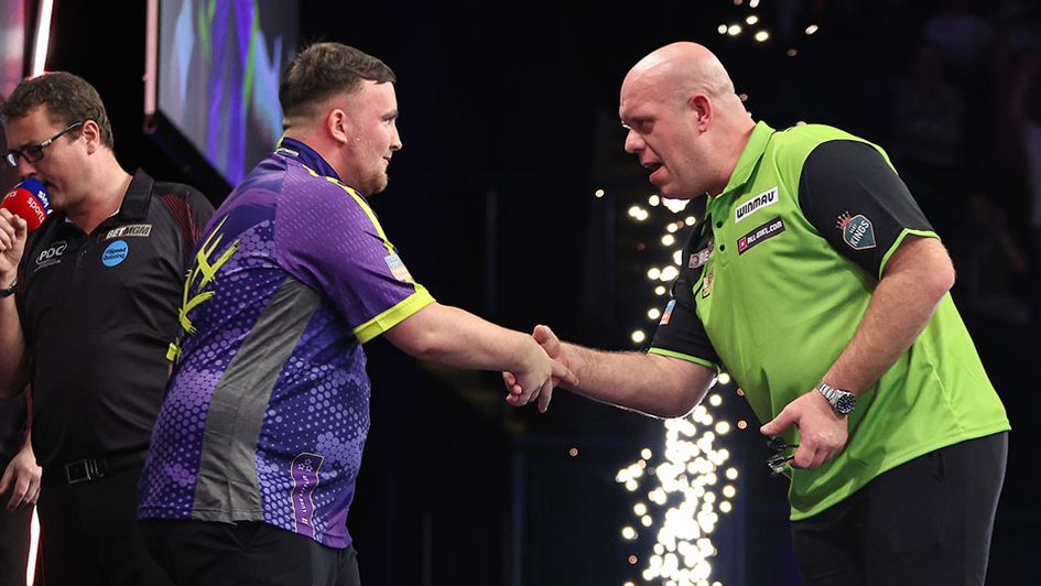 Luke Littler and Michael van Gerwen (Picture: PDC)