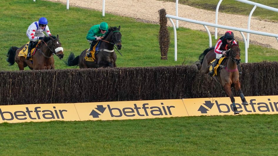 Funambule Sivola leads them over the last in the Game Spirit