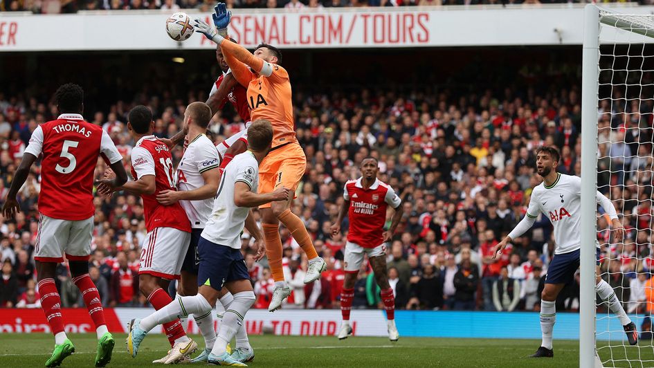 Arsenal in action against Tottenham
