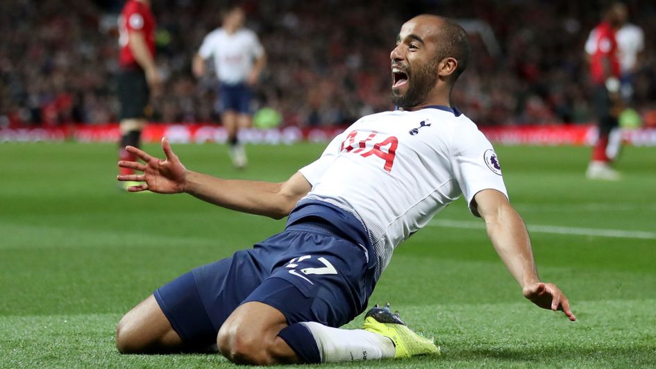 Tottenham Hotspur's Lucas Moura celebrates