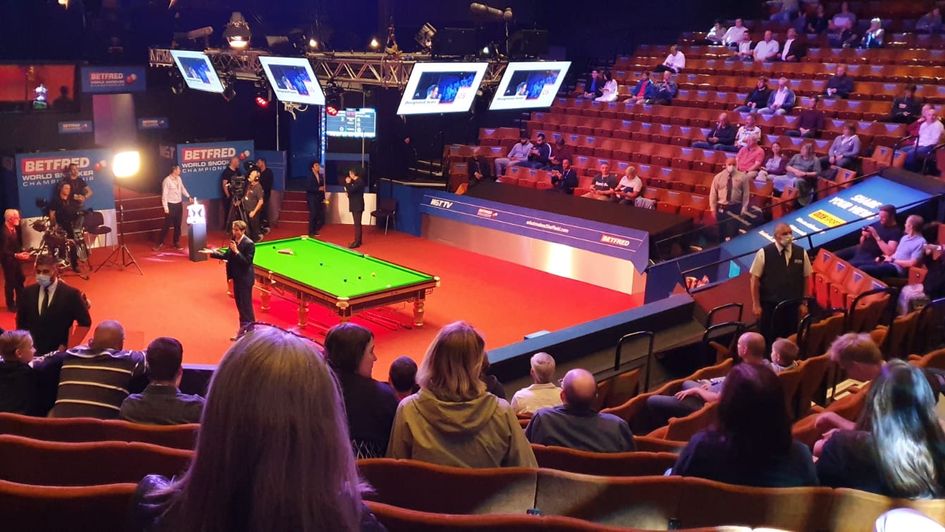 Here's the scene at the Crucible earlier