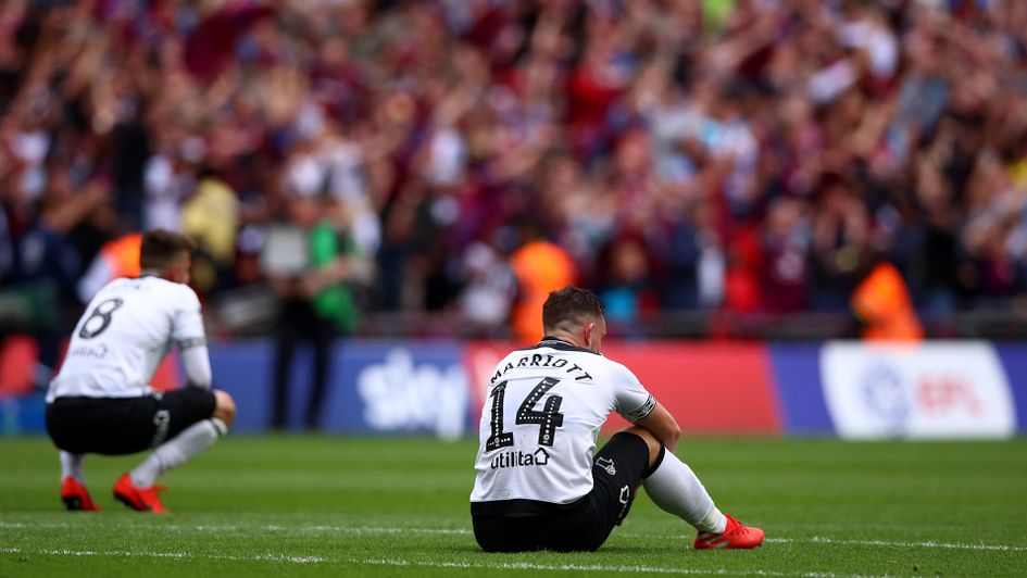 Derby were beaten in the Sky Bet Championship play-off final