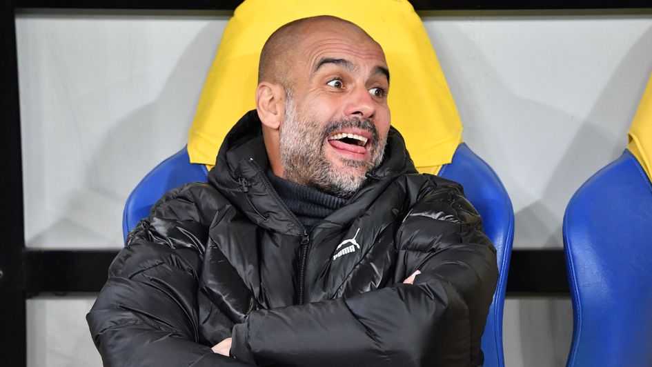 Pep Guardiola pictures before Manchester City's clash with Shakhtar Donetsk