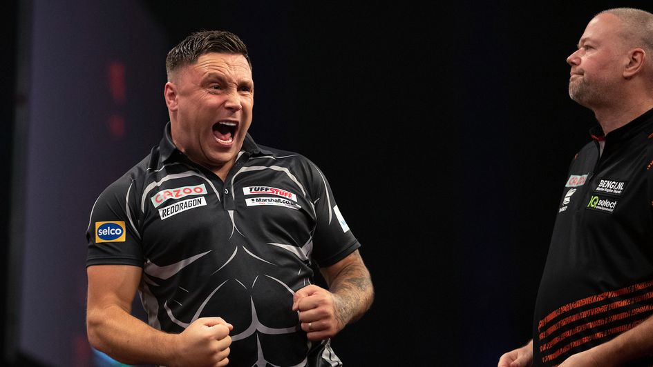 Gerwyn Price and Raymond van Barneveld (Picture: Taylor Lanning/PDC)