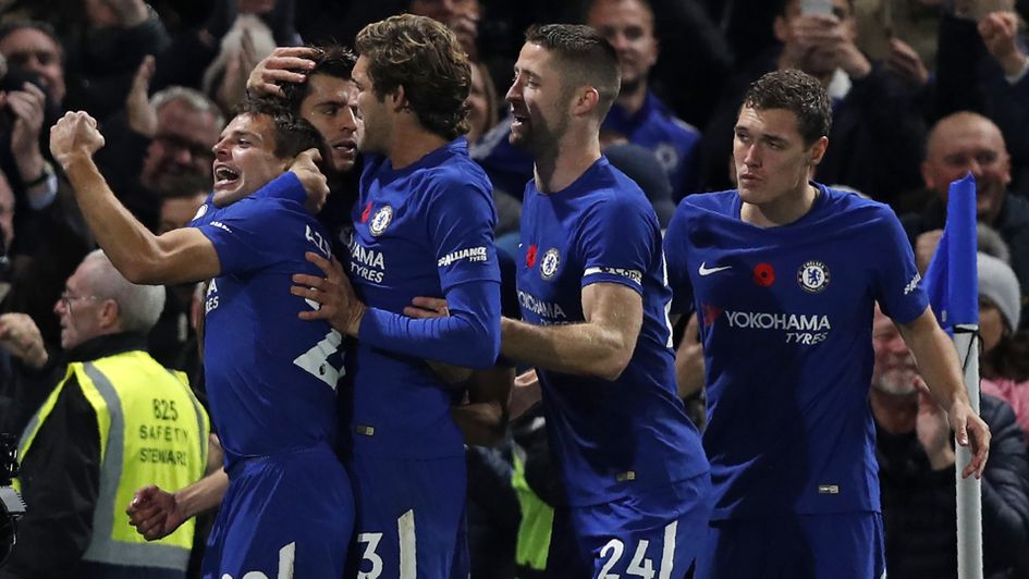Alvaro Morata and Chelsea celebrate