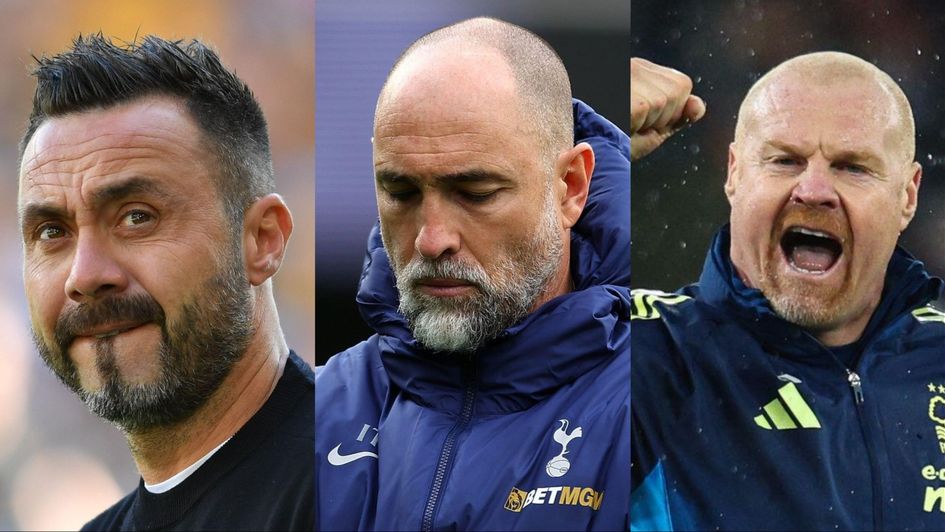 Roberto De Zerbi, Igor Tudor and Sean Dyche