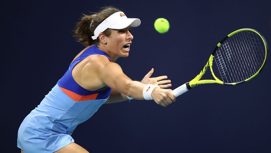 Johanna Konta, pictured in action in Miami