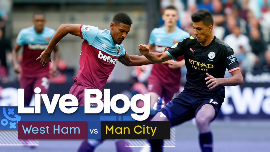 Our live blog of West Ham v Manchester City in the Premier League