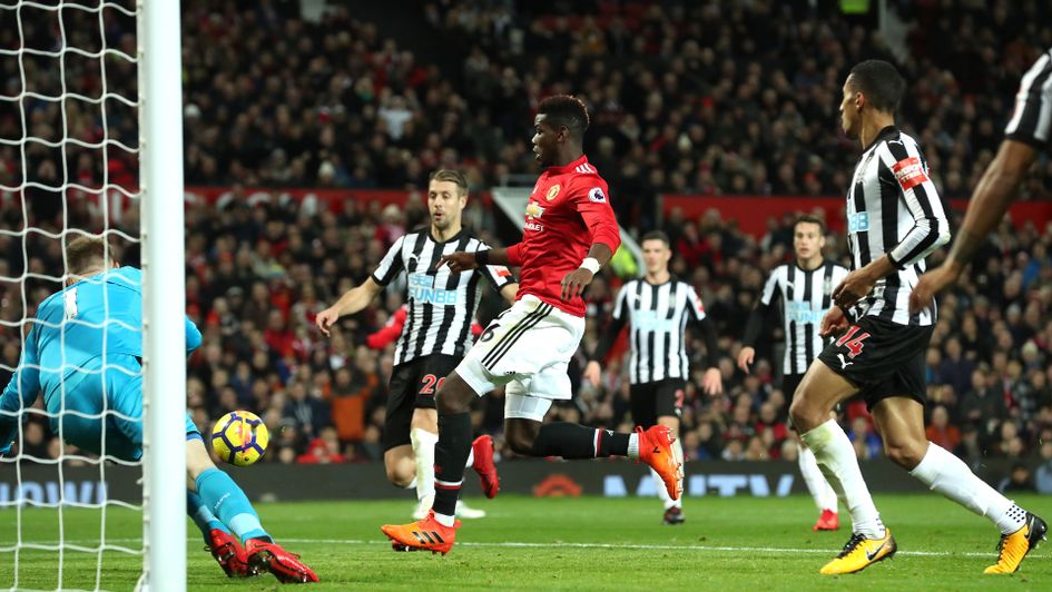 Paul Pogba scores for Manchester United