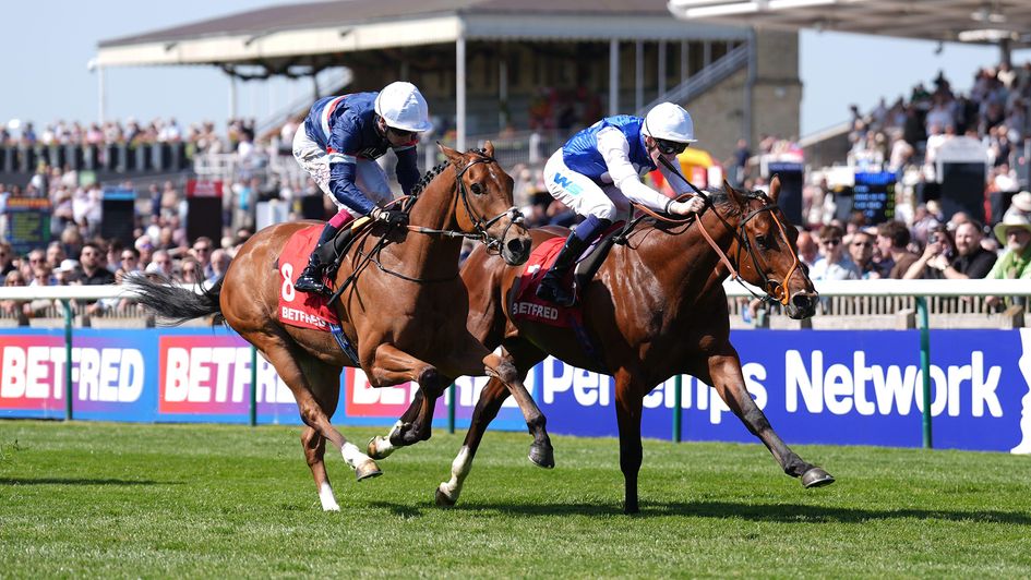 St Anton, ridden by Joe Leavy, comes out on top at Newmarket