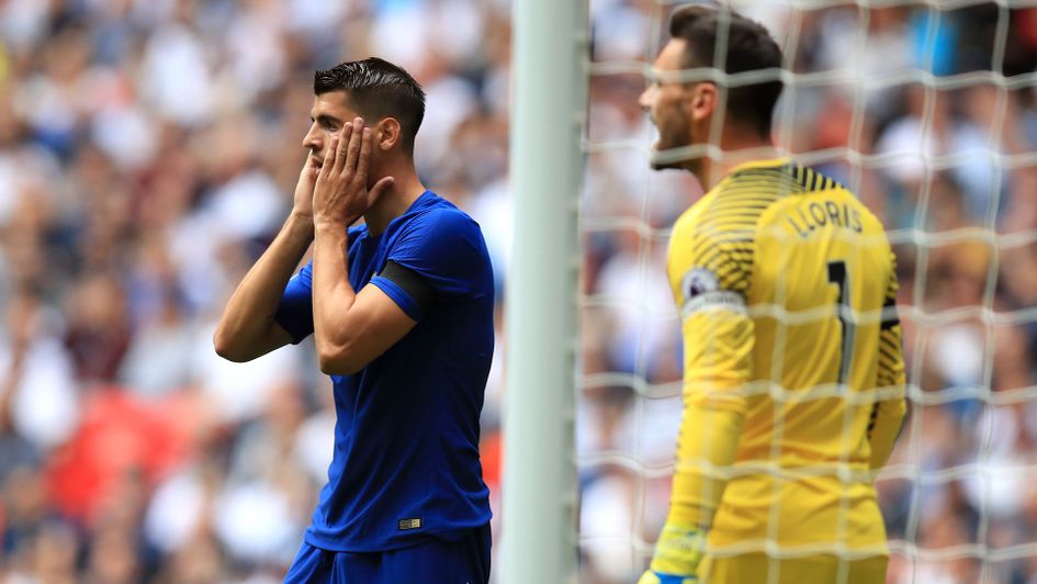 Alvaro Morata after he misses an early chance