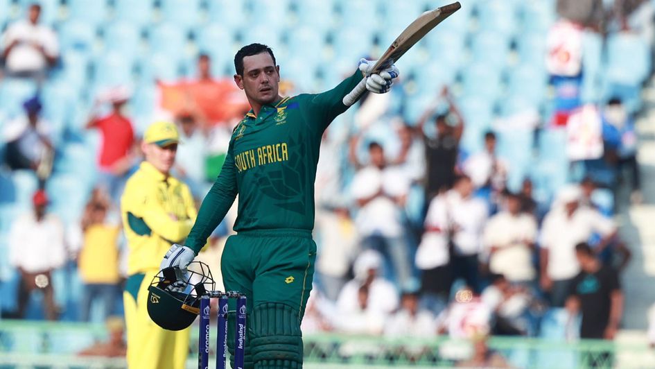 Quinton De Kock celebrates another century