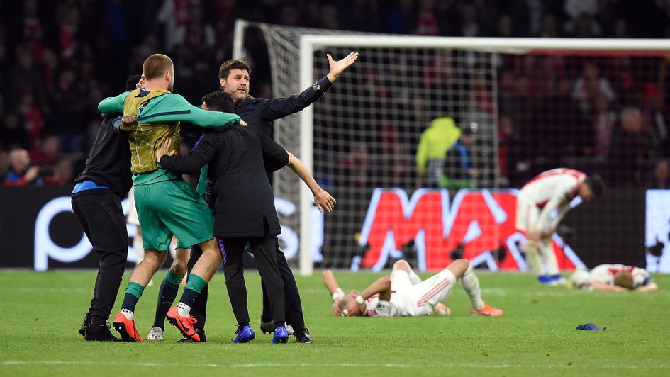 Mauricio Pochettino and Tottenham celebrate their incredible comeback