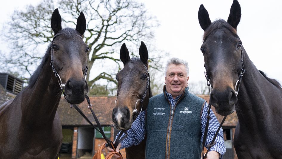 Paul Nicholls with some of his stable stars