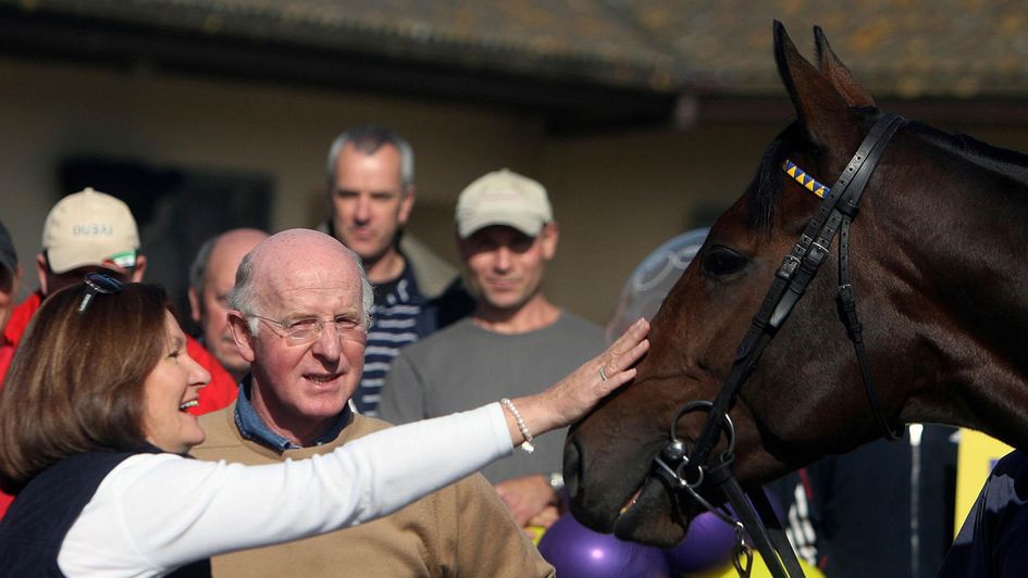John Oxx with wife Caitriona celebrating Sea The Stars' Arc win