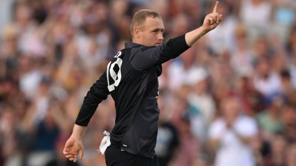 Matt Parkinson celebrates another wicket