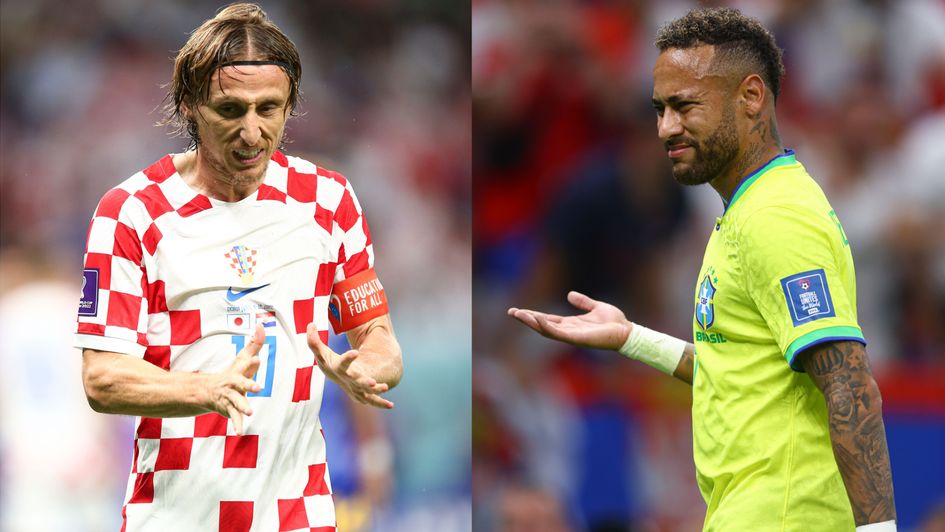 Luka Modric and Neymar in action