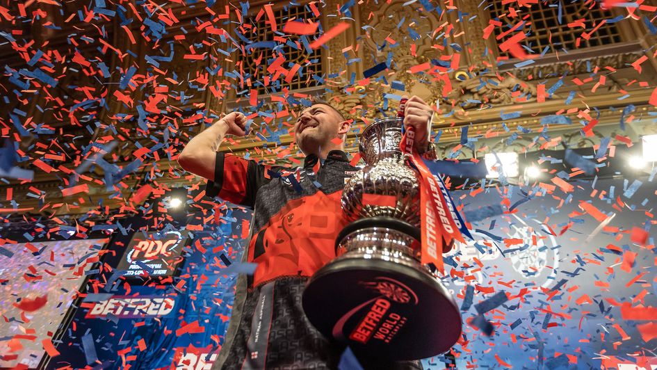 Nathan Aspinall wins the World Matchplay (Picture: PDC/Taylor Lanning)