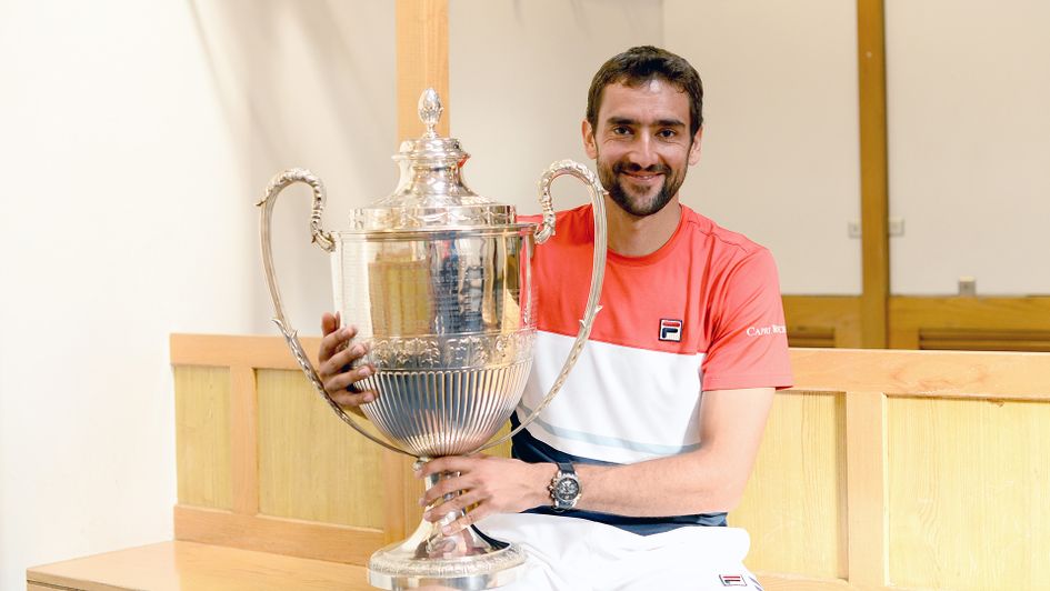 Marin Cilic, pictured with his trophy after victory at Queen's