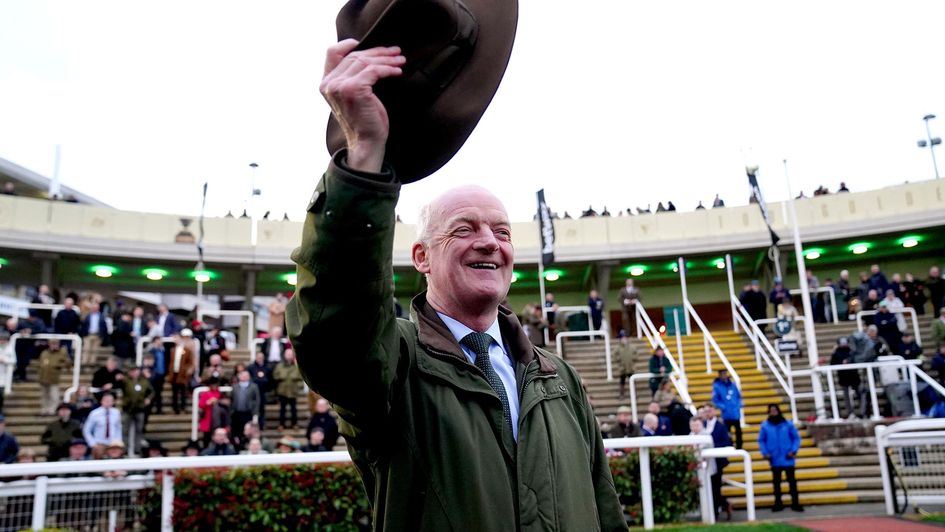 Willie Mullins celebrates at Cheltenham