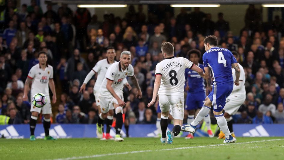 Cesc Fabregas scores