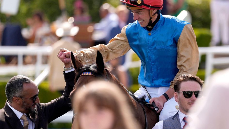 Evening Saigon and James Doyle after winning the Stewards' Cup