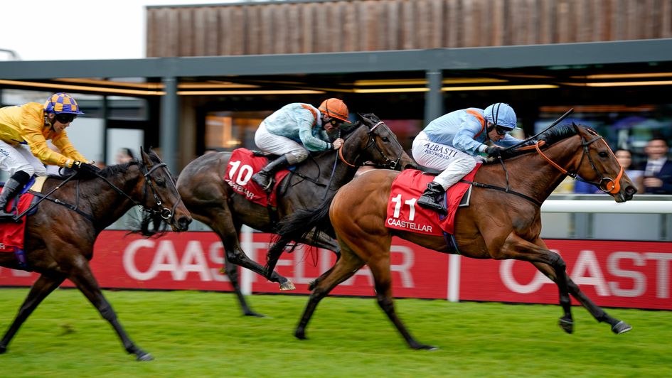 Ziggy's Dream (orange cap) finishes second at Chester